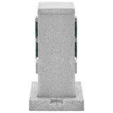 Vidaxxl Gartensteckdose Erdungsstift 4-fach Steinoptik 16x16x29,5 cm grau