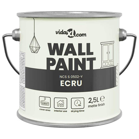 VidaXL Wandfarbe Braun 2,5 l Wanddruck