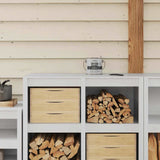 Vidaxxl Holzfarbe grau 16,5 x 16,5 x 16 cm Wanddruck