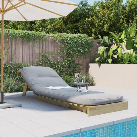 Vidaxl futon slaapbank met matras 70x206x11 cm geïmpregneerd hout