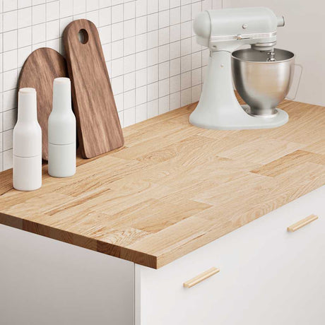 Vidaxl keuken werkblad rechthoekig 120x63,5x2,7 cm massief eikenhout