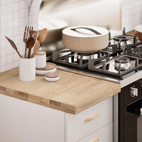 Vidaxl keuken werkblad rechthoekig 40x63,5x4 cm massief eikenhout