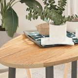 Vidaxl tafelblad 100x50x2 cm ovaal massief eikenhout