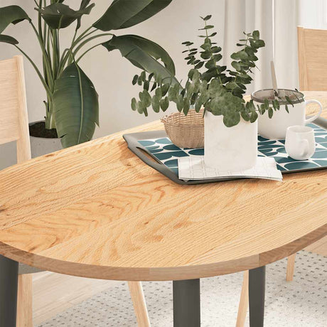 Vidaxl tafelblad 120x60x2 cm ovaal massief eikenhout