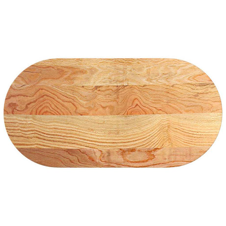Vidaxl tafelblad 100x50x2 cm ovaal massief eikenhout lichtbruin