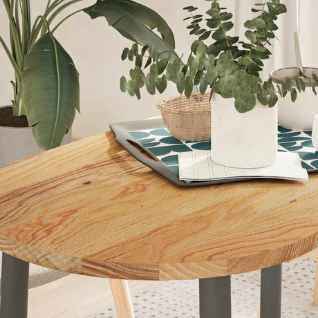 Vidaxl tafelblad 100x50x2 cm ovaal massief eikenhout lichtbruin