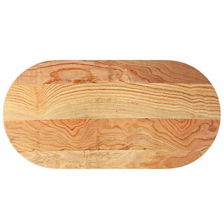 Vidaxl tafelblad 120x60x2 cm ovaal massief eikenhout lichtbruin