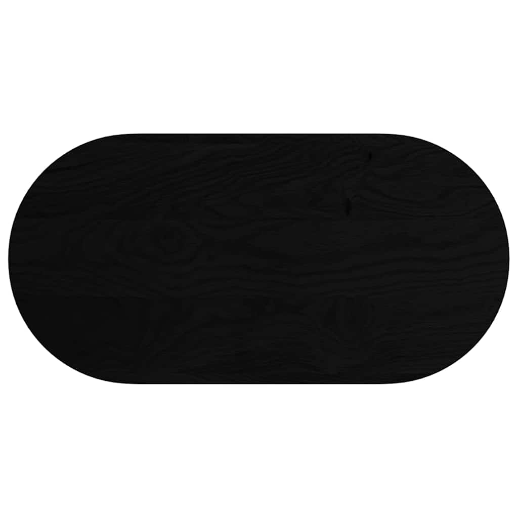 Vidaxl tafelblad 100x50x2 cm ovaal massief eikenhout donkerbruin