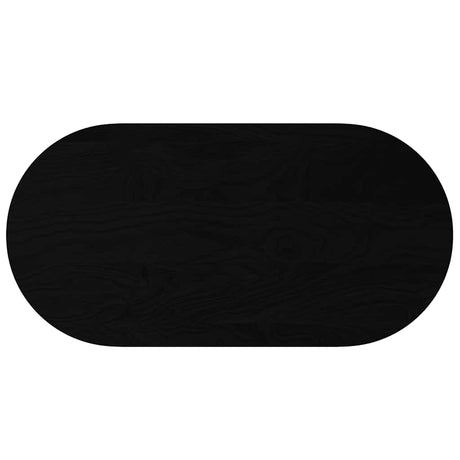 Vidaxl tafelblad 120x60x2 cm ovaal massief eikenhout donkerbruin