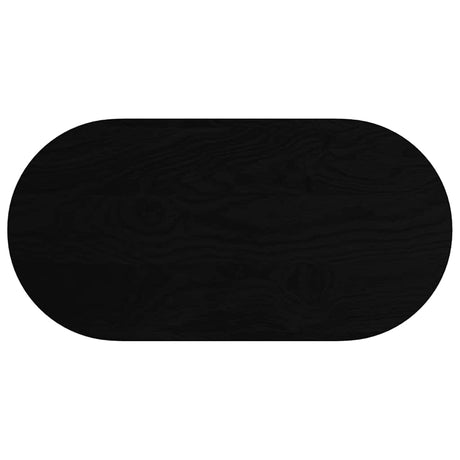 Vidaxl tafelblad 100x50x4 cm ovaal massief eikenhout donkerbruin