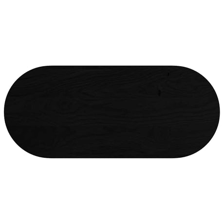 Vidaxl tafelblad 140x60x4 cm ovaal massief eikenhout donkerbruin