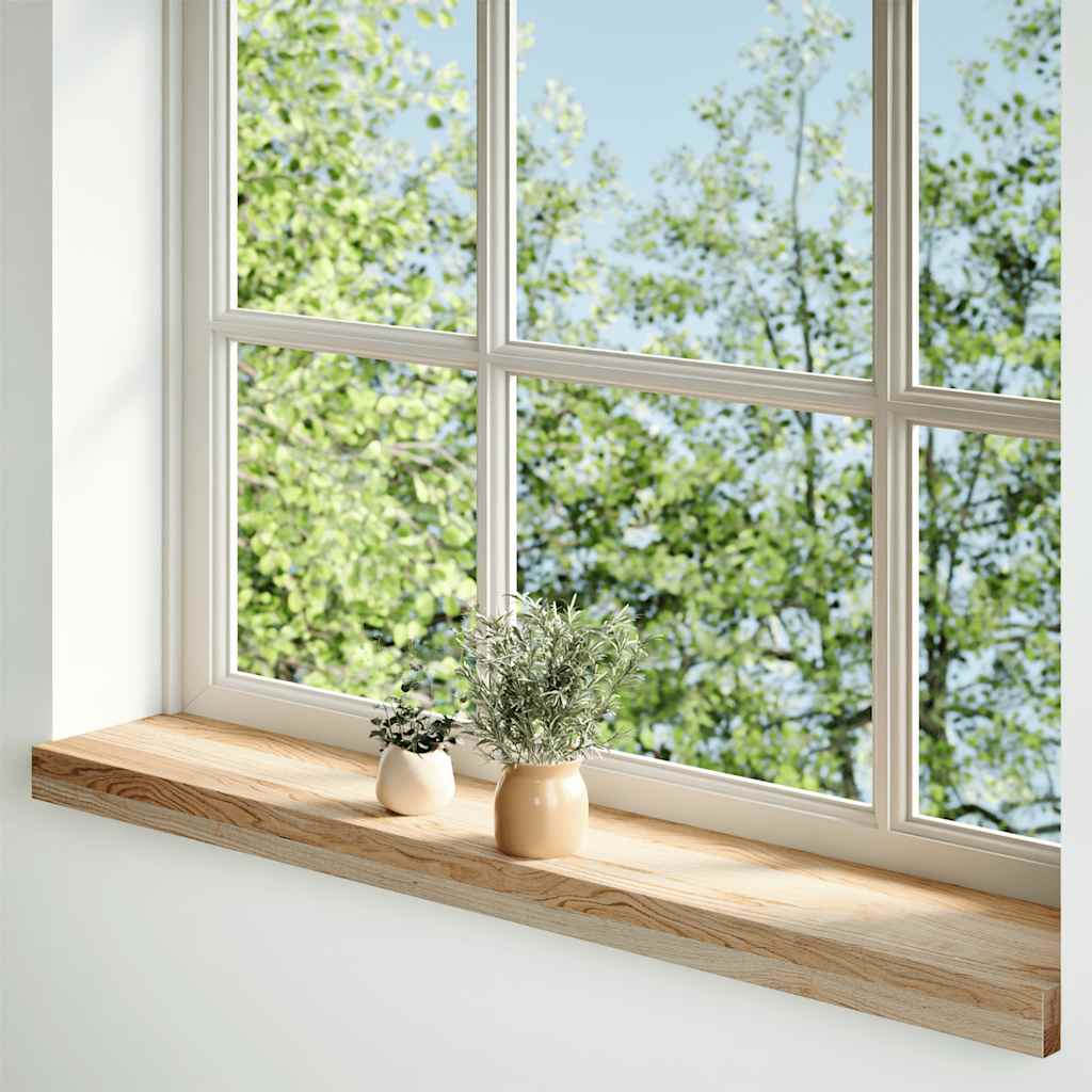 Vidaxx Fensterbänke 2 Stück unbehandelt 90x15x2 cm massive Eiche