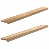 Vidaxx Fensterbänke 2 Stück unbehandelt 140x15x2 cm massive Eiche