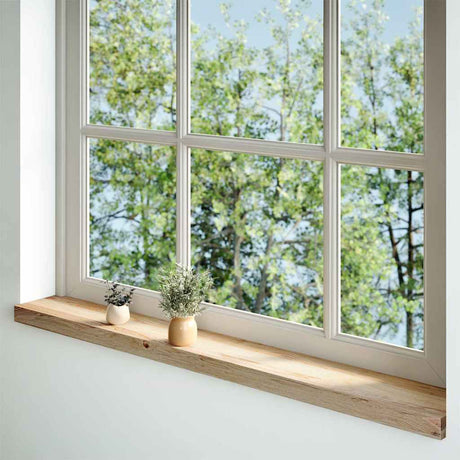 Vidaxx Fensterbänke 2 Stück unbehandelt 140x15x2 cm massive Eiche
