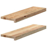 Vidaxx Fensterbänke 2 Stück unbehandelt 70x20x2 cm massive Eiche