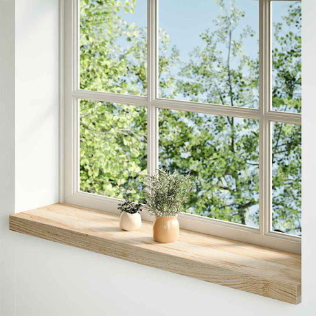 Vidaxx Fensterbänke 2 Stk unbehandelt 100x20x2 cm Eiche massiv