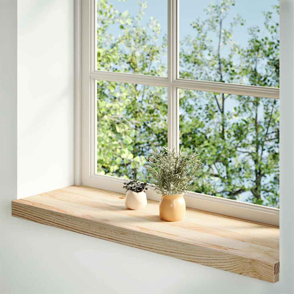 Vidaxx Fensterbänke 2 Stück unbehandelt 80x25x2 cm massive Eiche