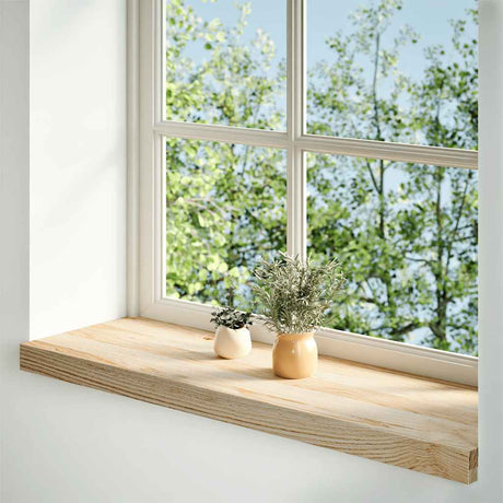 Vidaxx Fensterbänke 2 Stück unbehandelt 90x25x2 cm massive Eiche