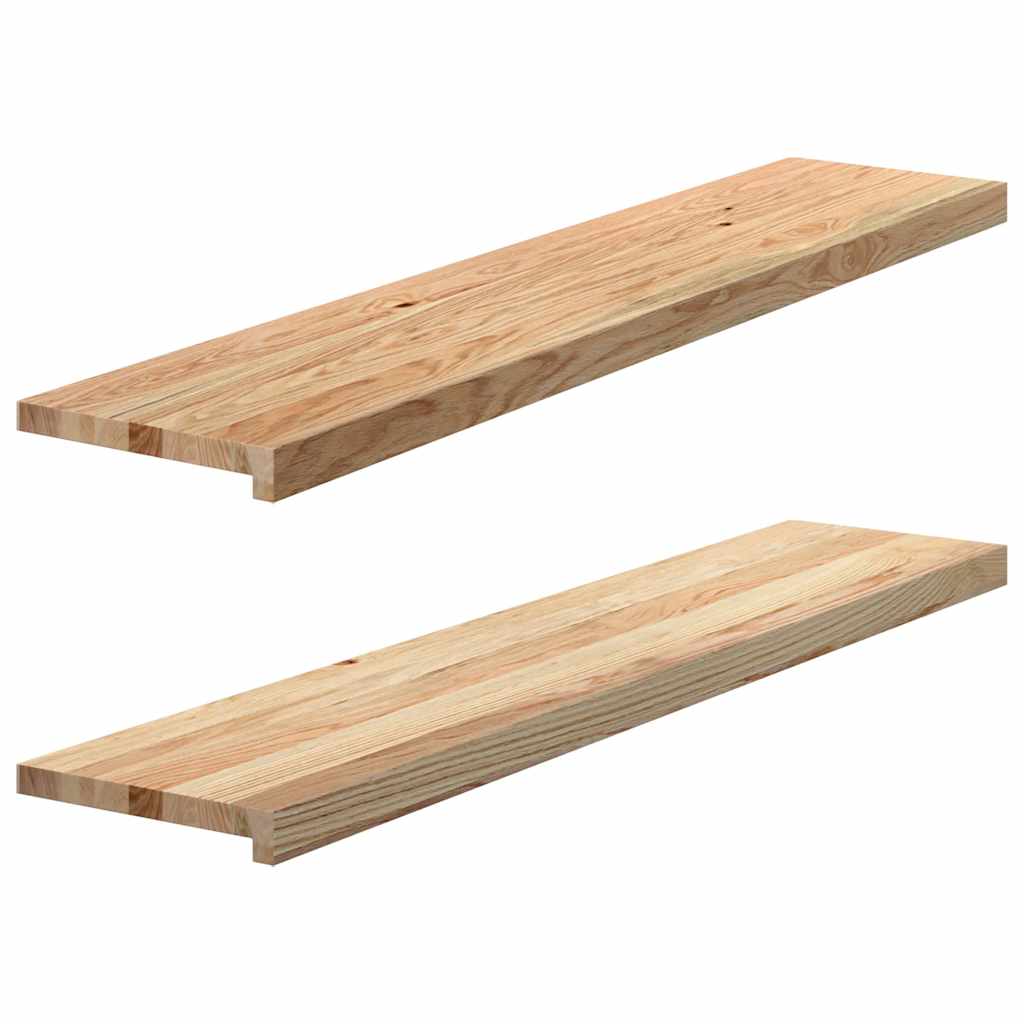 Vidaxx Fensterbänke 2 Stück unbehandelt 120x25x2 cm massive Eiche