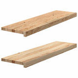 Vidaxx Fensterbänke 2 Stück unbehandelt 90x30x2 cm massive Eiche
