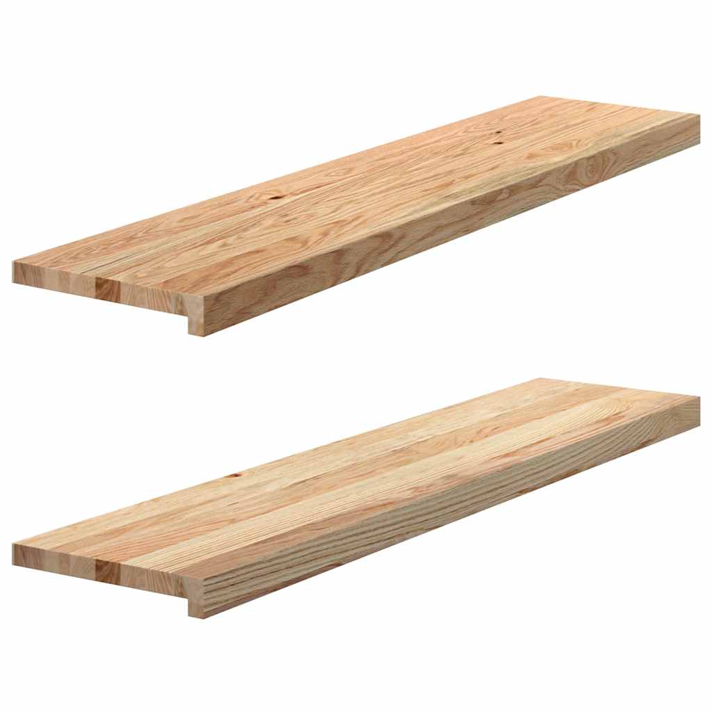 Vidaxx Fensterbänke 2 Stk unbehandelt 110x30x2 cm Eiche massiv