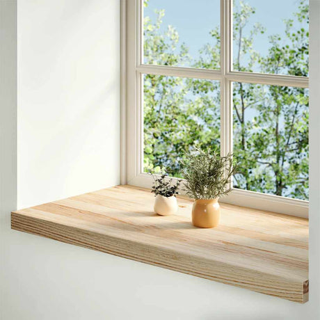 Vidaxx Fensterbänke 2 Stück unbehandelt 80x40x2 cm massive Eiche