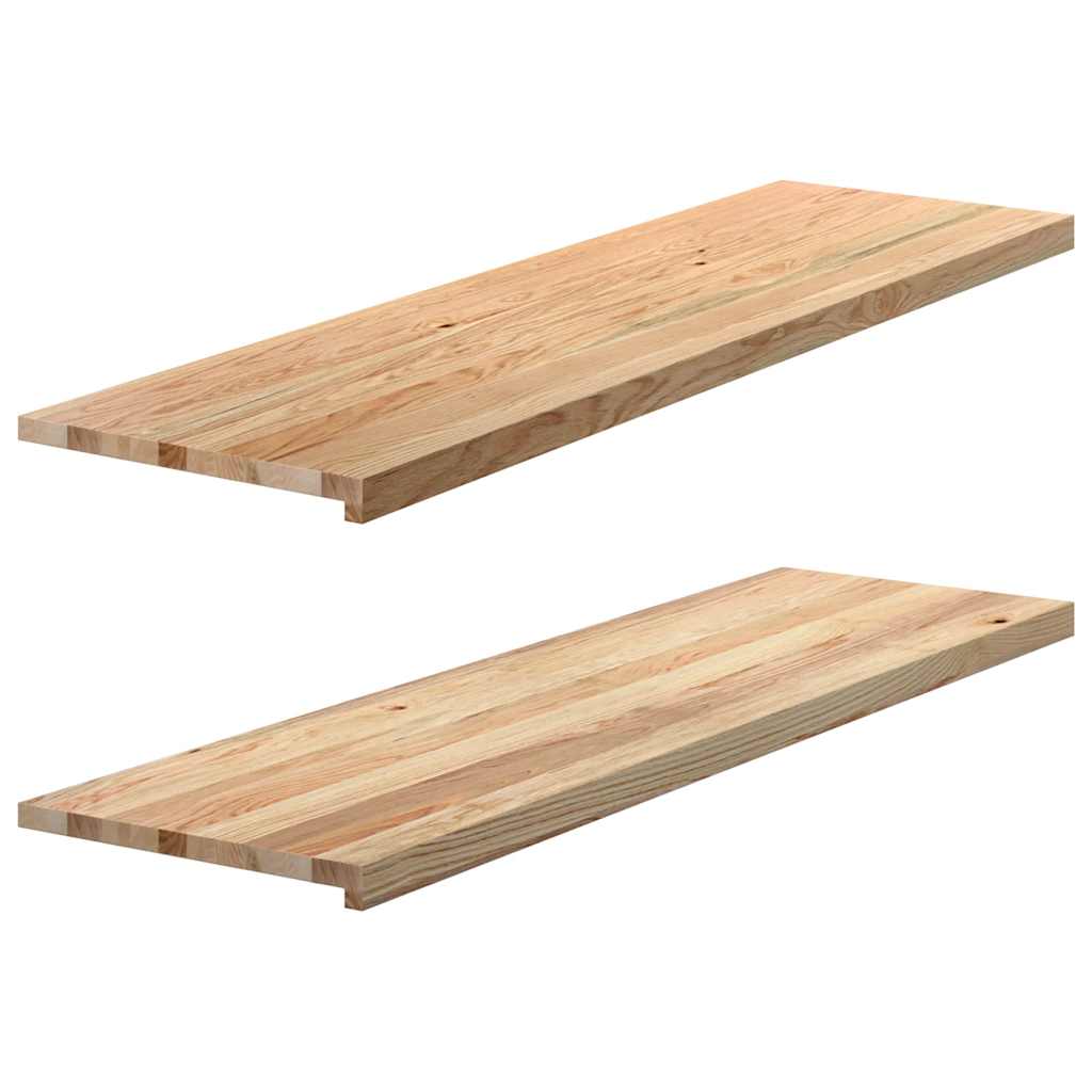 Vidaxx Fensterbänke 2 Stück unbehandelt 140x40x2 cm Eiche massiv