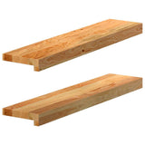 Vidaxx Fensterbänke 2 Stk. 70x15x2 cm Eiche massiv hellbraun