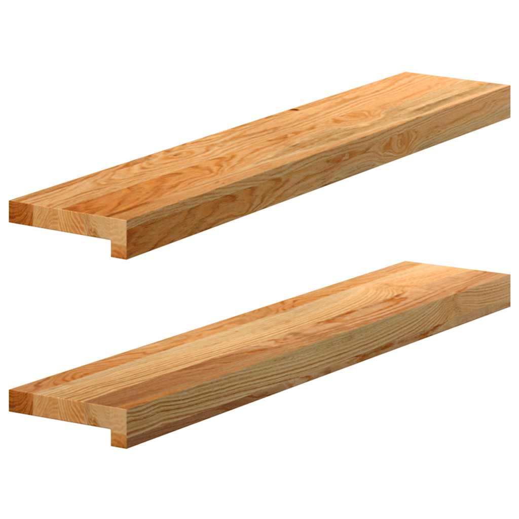 Vidaxx Fensterbänke 2 Stk. 80x15x2 cm Eiche massiv hellbraun