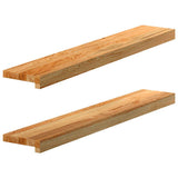 Vidaxx Fensterbänke 2 Stk. 90x15x2 cm Eiche massiv hellbraun