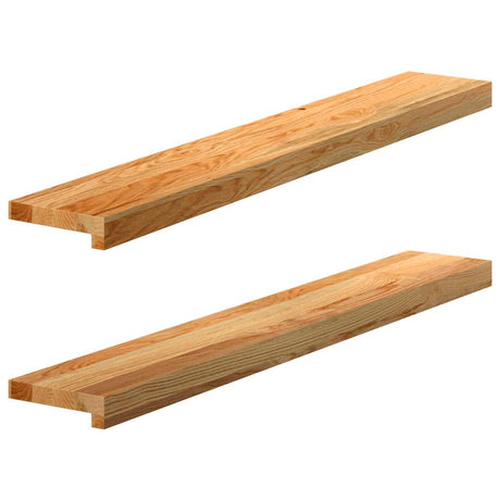 Vidaxx Fensterbänke 2 Stk. 100x15x2 cm Eiche massiv hellbraun