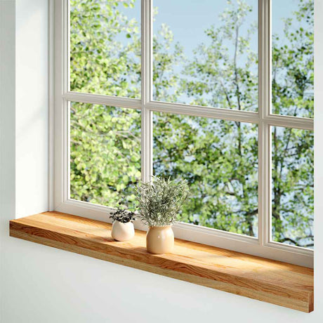 Vidaxx Fensterbänke 2 Stk. 100x15x2 cm Eiche massiv hellbraun