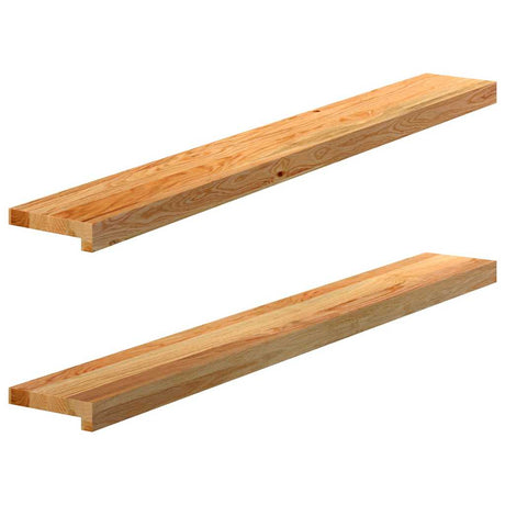 Vidaxx Fensterbänke 2 Stk. 120x15x2 cm Eiche massiv hellbraun