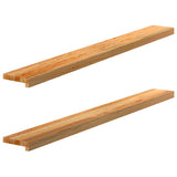 Vidaxx Fensterbänke 2 Stk. 140x15x2 cm Eiche massiv hellbraun