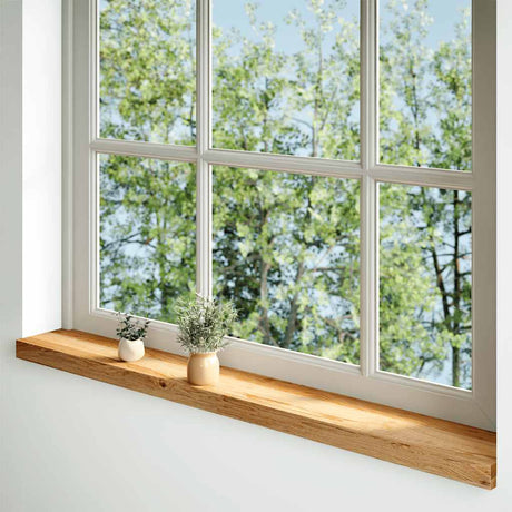 Vidaxx Fensterbänke 2 Stk. 160x15x2 cm Eiche massiv hellbraun