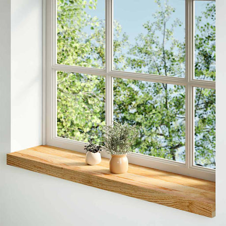 Vidaxx Fensterbänke 2 Stk. 90x20x2 cm Eiche massiv hellbraun