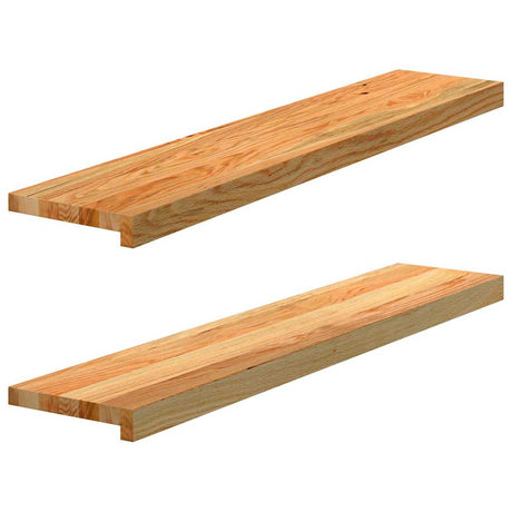 Vidaxx Fensterbänke 2 Stk. 100x20x2 cm Eiche massiv hellbraun