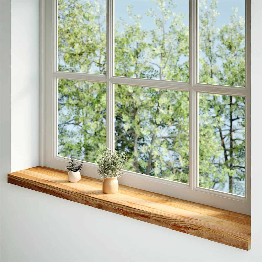 Vidaxx Fensterbänke 2 Stk. 110x20x2 cm Eiche massiv hellbraun