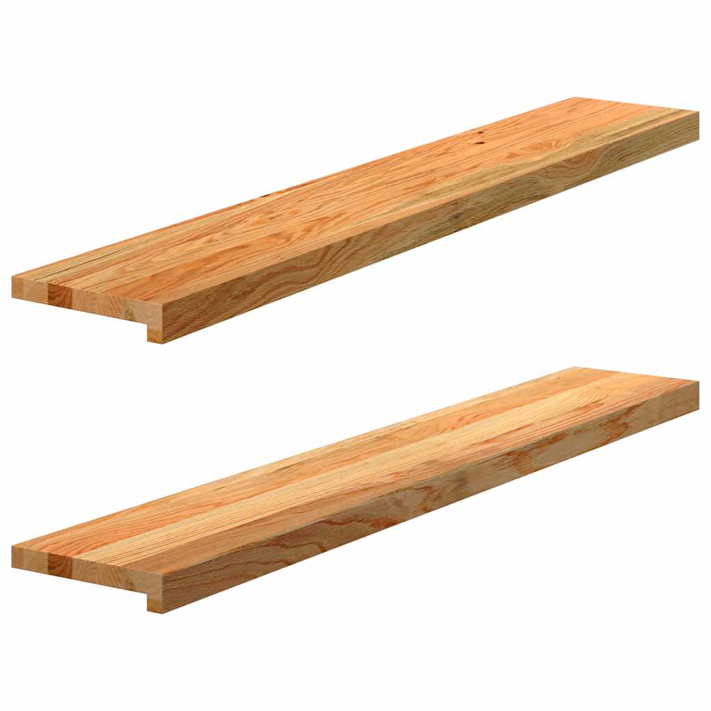 Vidaxx Fensterbänke 2 Stk. 120x20x2 cm Eiche massiv hellbraun