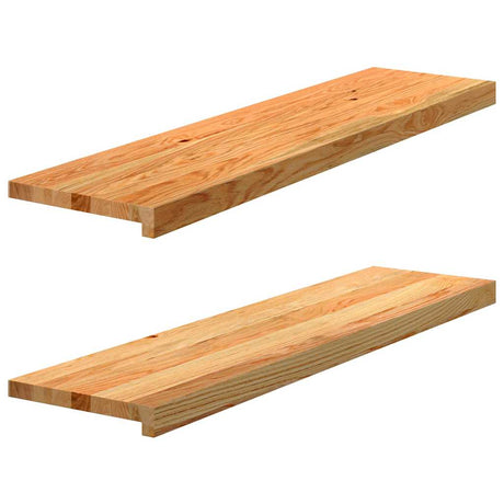 Vidaxx Fensterbänke 2 Stk. 100x25x2 cm Eiche massiv hellbraun