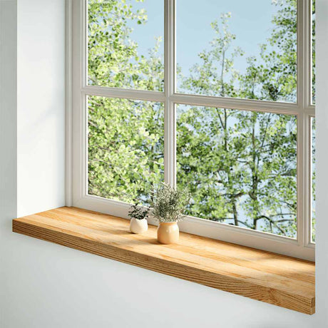Vidaxx Fensterbänke 2 Stk. 110x25x2 cm Eiche massiv hellbraun