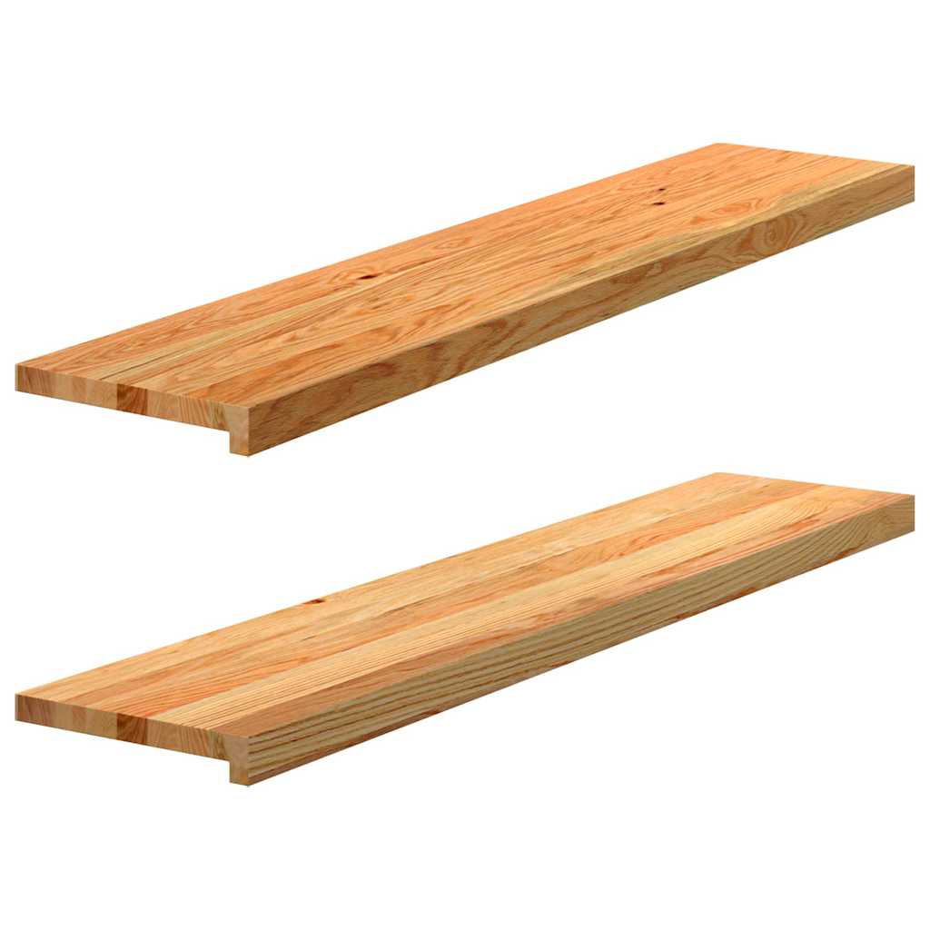 Vidaxx Fensterbänke 2 Stk. 120x25x2 cm Eiche massiv hellbraun
