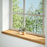 Vidaxx Fensterbänke 2 Stk. 120x25x2 cm Eiche massiv hellbraun