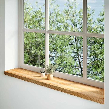 Vidaxx Fensterbänke 2 Stk. 140x25x2 cm Eiche massiv hellbraun