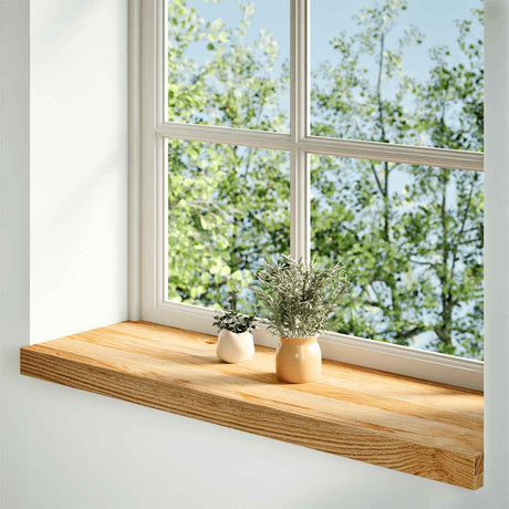 Vidaxx Fensterbänke 2 Stk. 80x30x2 cm Eiche massiv hellbraun
