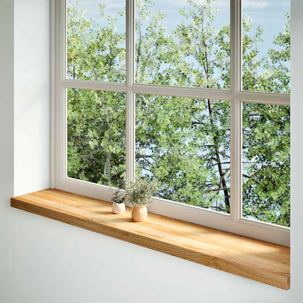 Vidaxx Fensterbänke 2 Stk. 140x30x2 cm Eiche massiv hellbraun