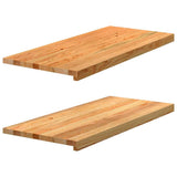 Vidaxx Fensterbänke 2 Stk. 90x40x2 cm Eiche massiv hellbraun