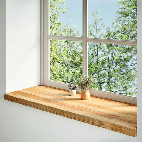 Vidaxx Fensterbänke 2 Stk. 120x40x2 cm Eiche massiv hellbraun