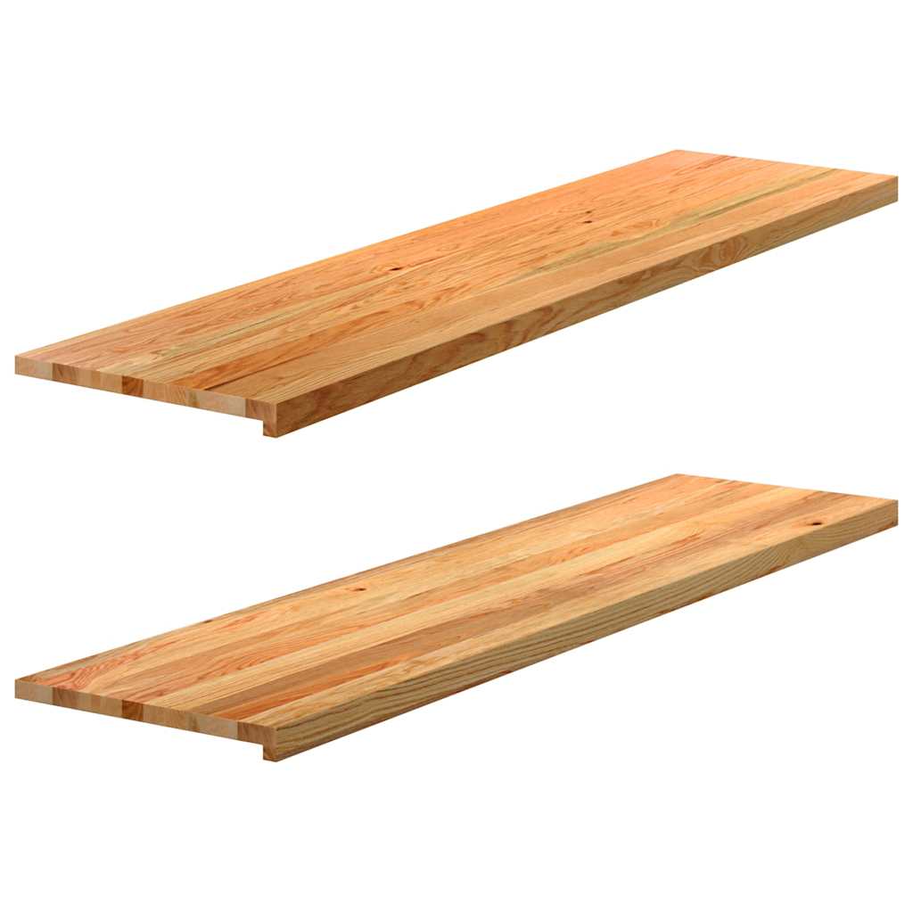 Vidaxx Fensterbänke 2 Stk. 160x40x2 cm Eiche massiv hellbraun