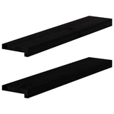 Vidaxx Fensterbänke 2 Stk. 80x15x2 cm Eiche massiv dunkelbraun
